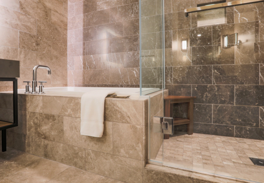 modern marble tiled bathroom service 1